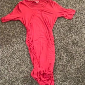 Motherhood pink fitted maternity dress